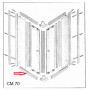 ZZ-PROFILO SUPERIORE LATO 70 X BOX DOCCIA CRISTALLO TRASP.MM.6 CM.70X90LUSSO