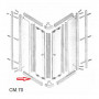 ZZ-PROFILO INFERIORE  LATO 70 X BOX DOCCIA CRISTALLO TRASP.MM.6 CM.70X90LUSSO