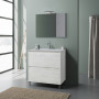 MOBILE BAGNO LISBONA CM. 80  ROVERE BIANCO