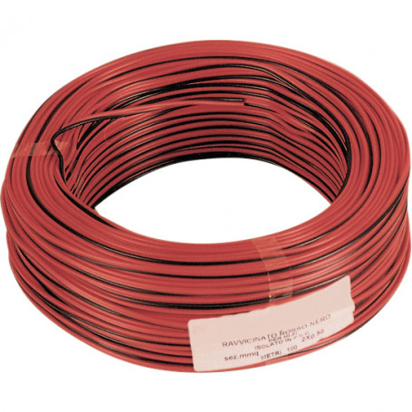 CAVO ELETTRICO HI-FI ROSSO-NERO 2X0