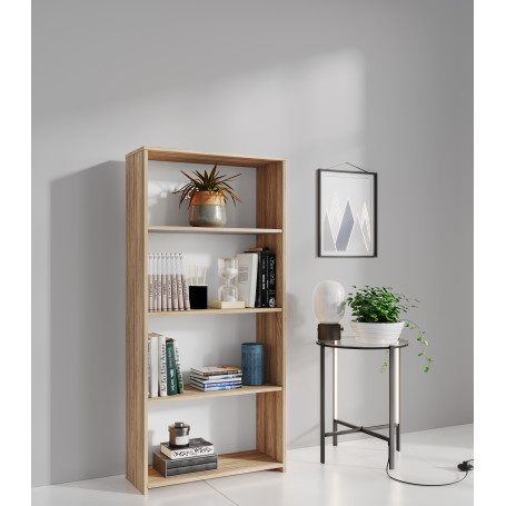 KIT LIBRERIA 3 RIPIANI ROVERE BAR. CM.L65XH138XD25