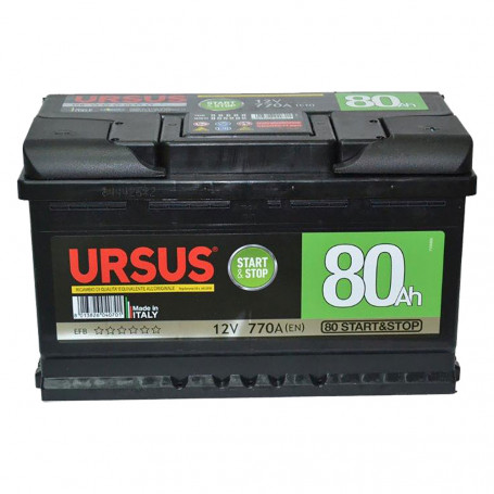 BATTERIA PER AUTO START & STOP  URSUS  72 AH - mm 278 x 175 x 190