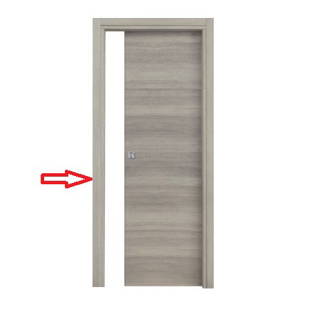 ZZ-STIPITI LATERALI +CORNICI X PORTA MOD.MICROTEC SCORR.ROVERE GRIGIO 210X90