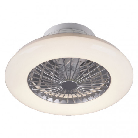 VENTILATORE A SOFFITTO / PLAFONIERA  STRALSUND   diametro  cm. 50 x h.16 - potenza luce 26