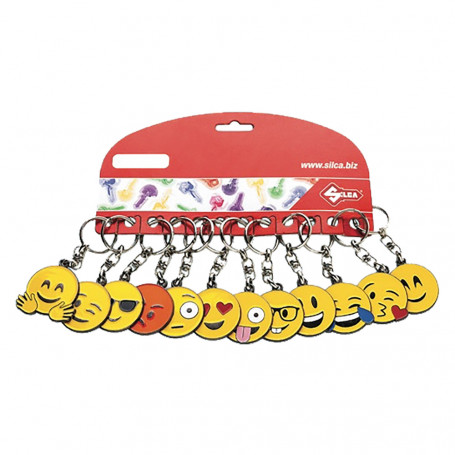 PORTACHIAVI  EMOJI  cf. 12 pezzi (soggetti misti)