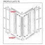ZZ-PROFILO LATO 70 X BOX DOCCIA CRIST.TRAS\SER.MM.6 CM.70X90 LUSSO