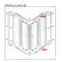 ZZ-PROFILO LATO 90 (PZ2) X BOX DOCCIA CRIST.TRAS\SER.MM.6 CM.70X90 LUSSO
