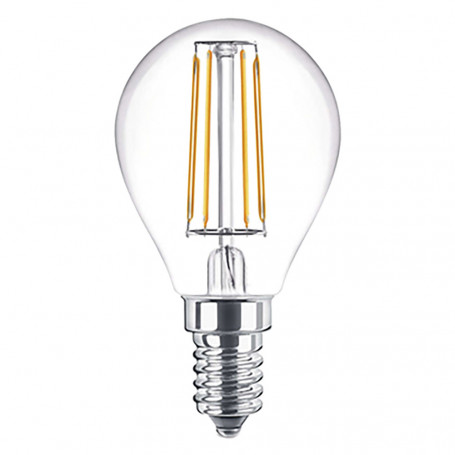 LAMPADA LED A FILAMENTO  SFERA  CALDA 2700K  4W uguale a 35W E14 - 470 lm