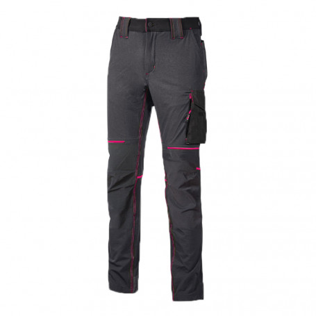 PANTALONE DA LAVORO  WORLD LADY  L - colore grey fucsia