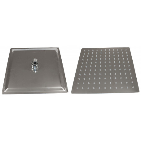 SOFFIONE DOCCIA INOX QUADRO CM. 25X25