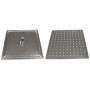 SOFFIONE DOCCIA INOX QUADRO CM. 25X25