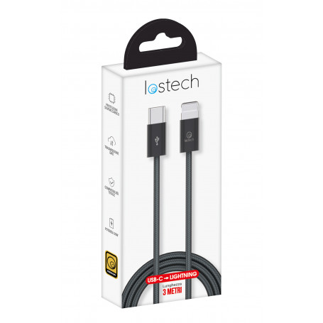 CAVO USB C \ LIGHTNING 3M NERO 30W
