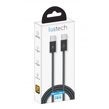 CAVO USB C \ USB C 3M NERO 60W