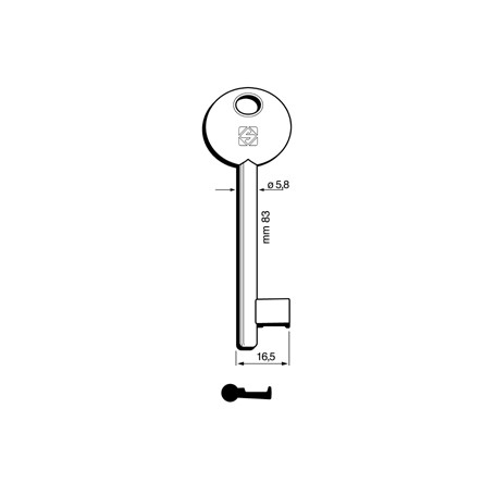CHIAVI SILCA PATENT AGB-PARI 6P1D  NI