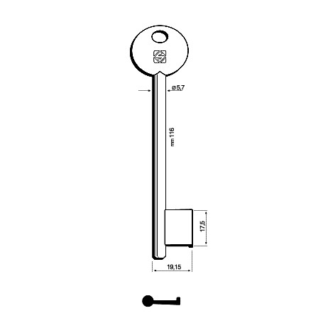 CHIAVI SILCA PATENT CORNI PARI 6P7D NI