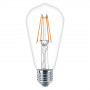 LAMPADA LED A FILAMENTO  BULBO  CALDA 2700K  8W uguale a 75W E27 - 1055 lm