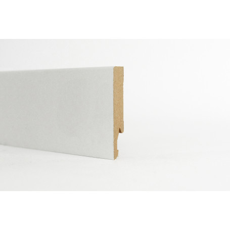 BATTISCOPA IN MDF BIANCO MM.14X100X2400