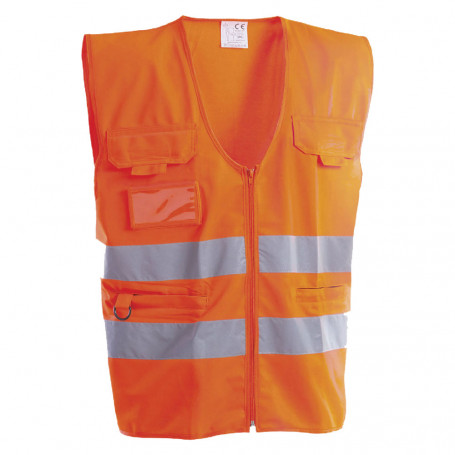 GILET ALTA VISIBILITA  MULTITASCHE  ROAD  XL
