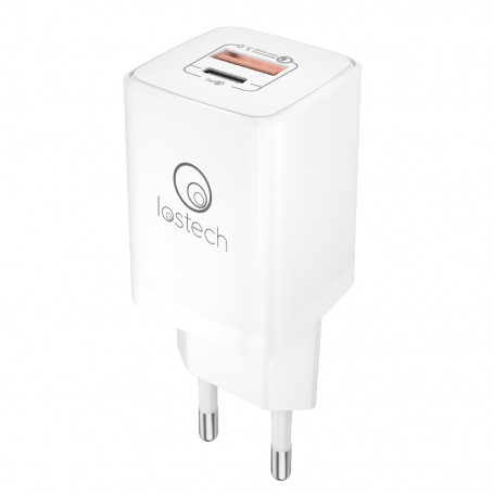 CARICATORE CON PRESA USB-A E USB-C 20W LOSTECH LS-NC08