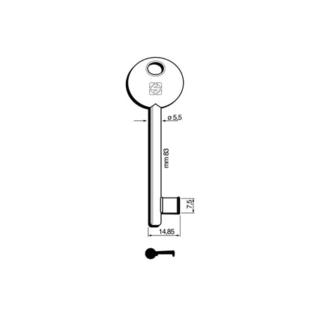 CHIAVI SILCA PATENT BON-P\PARI 6P2S BZ