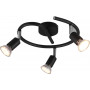 PLAFONIERA PARIS 3L GU10 D. 28 NERO