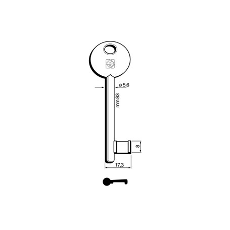 CHIAVI SILCA PATENT BONAITI DISPARI 6P3S BZ