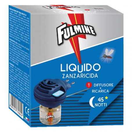 ANTIZANZARE ELETTRICO AD EMANAZIONE  FULMINE  con 1 ricarica liquida 35 ml