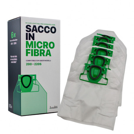 RICAMBIO FOLLETTO SACCO IN MICROFIBRA K200\220S PZ.6