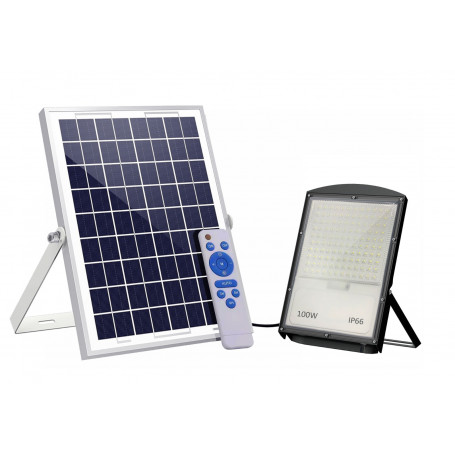 PROIETTORE LED 100 W CON PANNELLO SOLARE