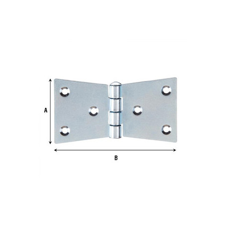 CERNIERA CODA DI RONDINE 4 FORI 110X55 MM