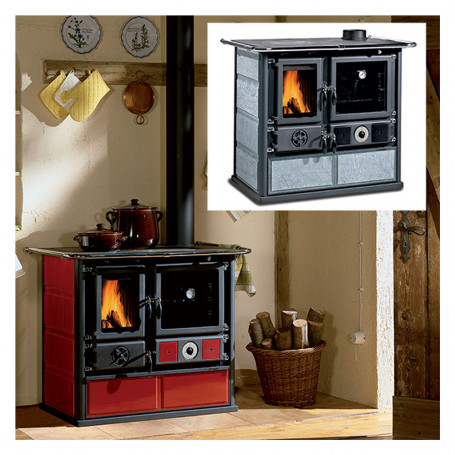 TERMOCUCINA A LEGNA  TERMOROSA DSA 4.0  Colore liberty bordeaux