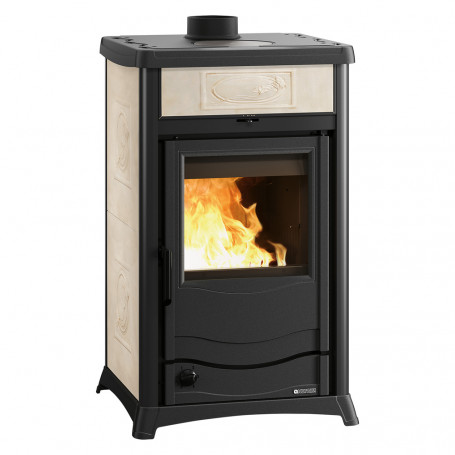 TERMOSTUFA A LEGNA  TERMOROSSELLA PLUS EVO DSA 4.0 Colore panna