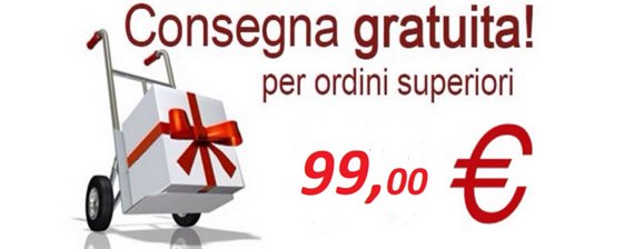 Consegna gratuita per ordini superiori a 99 euro